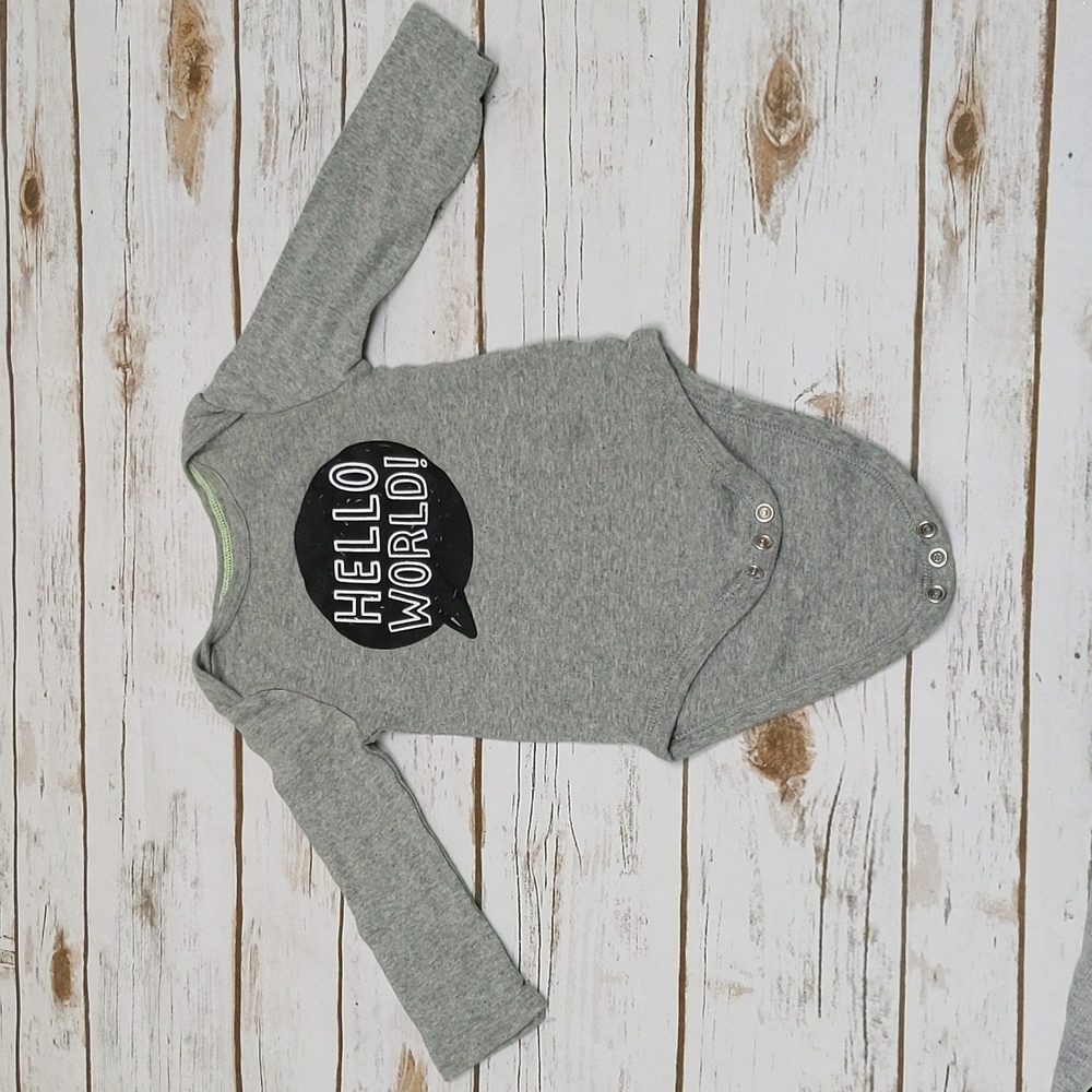Cloud Island "Hello World!" Bodysuit 6-9M